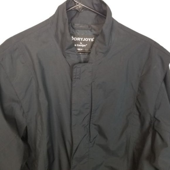 Dryjoys By FootJoy Mens Medium Black Jacket Long S - Picture 2 of 10